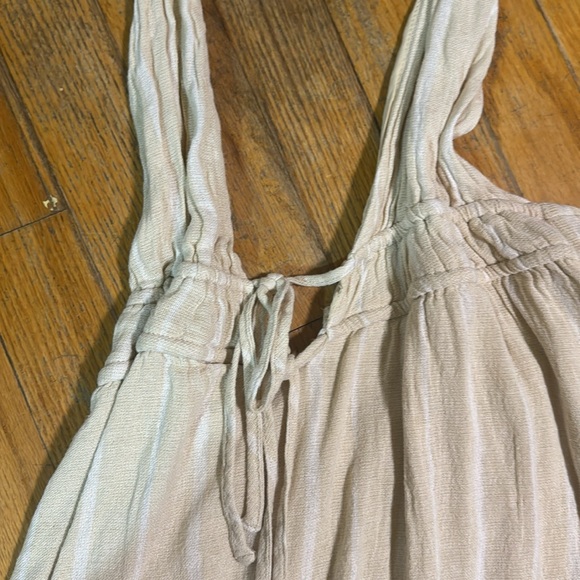 Urban outfitters striped linen beige dress - Picture 3 of 4